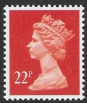 X964  22p  phos. bright orange-red  Harrison  U/M (MNH)