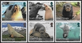 2018 South Georgia - SG707-12 Antarctic Fur Seals Set of 6 Values U/M (MNH)