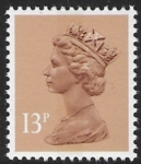 X1005  13p CB  pale chestnut  Litho Questa  U/M (MNH)