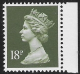 X1009  18p  phos  deep olive grey  Questa  U/M (MNH)