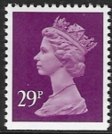 X1055  29p phos.  deep mauve imperf  bottom. ex booklet  Walsall  U/M (MNH)