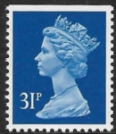 X1056  31p phos.  ultramarine imperf top. ex booklet  Walsall U/M (MNH)