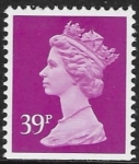 X1058  39p phos.  bright mauve  imperf bottom. ex booklet. Walsall  U/M (MNH)