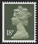 X912  18p  2B  deep olive grey imperf left  Harrison  U/M (MNH)