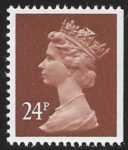 X969  24p  phos. chestnut  imperf right  Harrison  U/M (MNH)
