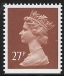 X973  27p phos  chestnut  imperf bottom  Harrison U/M (MNH)