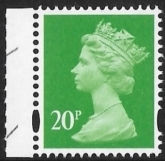 U3075 20p 2B bright green M18L MPIL  DY27 ISP U/M (MNH)