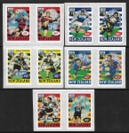 1999 New Zealand SG.2258-67 Ubix Rugby.  set 10 values Self adhesive U/M (MNH)