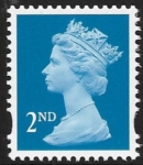 SG.1664a  2nd CB bright blue Photo Questa elliptical perfs   perf 14 gummed ex booklet. U/M (MNH)