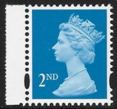 SG.1665  2nd RB bright blue Photo Walsall elliptical perfs  perf 14 gummed DX21 U/M (MNH)