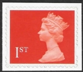 SG.1789  1st 2B orange red  Litho Walsall elliptical perfs 14x15  self adhesive U/M (MNH)