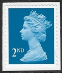 SG.2039  2nd CB bright blue  gravure  Walsall  elliptical perfs 15x14  self adhesive U/M (MNH)