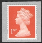 SG.2040 1st 2B orange red 'from coil'  Enschedé elliptical perf 15x14  self adhesive U/M (MNH)