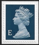 SG.2296  E' 2B  deep blue  gravure Walsall elliptical perfs 15x14 self adhesive U/M (MNH)