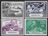 1949 Bermuda  SG.130-3  Universal Postal Union  set 4 values U/M (MNH)