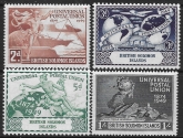 1949 British Solomon Islands SG.77-80  Universal Postal Union set 4 values U/M (MNH)