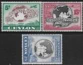 1949 Ceylon  SG.410-3  Universal Postal Union  set 3 values U/M (MNH)