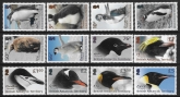 2018 British Antarctic.  SG.746-57  Penguins & Chicks. set 12 values U/M (MNH)