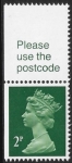 X927  2p phos. deep green Type II imperf left (ex booklet) Harrison  U/M (MNH)