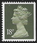 X912  18p  2B  deep olive grey imperf right. Harrison  U/M (MNH)