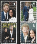 2018 St. Helena SG.1275-8 Royal Wedding Set of 4 Values U/M (MHH)