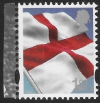EN51  1st St.George's Flag  ( silver Queens head) Gravure Printing Walsall DY7   U/M (MNH)