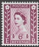 NI.3   6d claret. crowns watermark  Harrison  U/M (MNH)