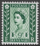 NI.4  9d bronze green. crowns watermark.   2B Harrison U/M (MNH)