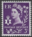 NI.1p 3d lilac CB  phosphor - crowns watermark.  Harrison  U/M (MNH)