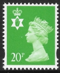 NI.80  20p  bright green RB  perf 14  Gravure Walsall U/M (MNH)