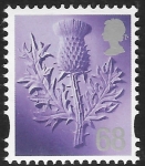 S132  68p 2B thistle Litho Cartor U/M (MNH)