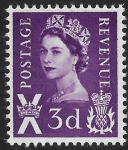 S1pb  3d   LB lilac  crowns wmk.  Harrison  U/M (MNH)