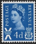 S2  4d  ultramarine  crowns wmk.  Harrison  U/M (MNH)