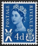 S2p  4d 2B  ultramarine  crowns wmk  Harrison  U/M (MNH)