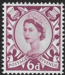 S3  6d claret  crowns wmk.  Harrison  U/M (MNH)