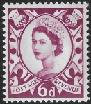 S3p  6d 2B  claret crowns wmk  Harrison U/M (MNH)