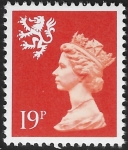 S62  19p phos. brt. orange red (ex sheet) Litho Questa  U/M (MNH)