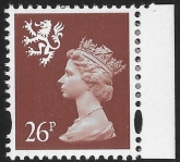 S91a  26p  2B  chestnut perf 14  (ex DX21) Walsall  U/M (MNH)