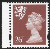 S91 26p 2B  chestnut  ex DX19  Harrison  U/M (MNH)