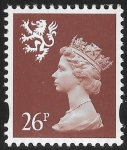 S91  26p 2B  chestnut  (ex sheet) Walsall  U/M (MNH)