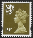 S81 19p CB  bistre  Litho Questa blue fluor. U/M (MNH)