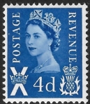 S8  4d 2B  blue  no wmk. Gum Arabic. Harrison  U/M (MNH)