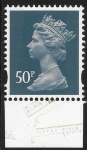 U3077  50p  2B  deep dark grey  M19L MPIL  DY30  ISP  U/M (MNH)