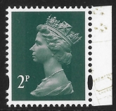 U3071  2p   2B deep dull green M19L MPIL  DY30 ISP U/M (MNH)