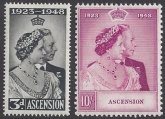 1948 Ascension  SG.50-1  Royal Silver Wedding  U/M (MNH)