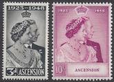 1948 Ascension  SG.50-1  Royal Silver Wedding  U/M (MNH)