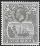 1922 Ascension KGV  SG.13  2d grey-black & grey.  M/M