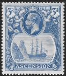 1922  Ascension.  KGV  SG.14  3d blue M/M