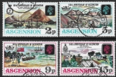 1975 Ascension. SG.195-8  160th Anniversary of Occupation set 4 values Vfu.