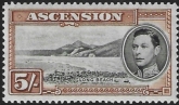 1938-53  Ascension. SG.46  5s. black & yellow-brown. lightly mounted mint.